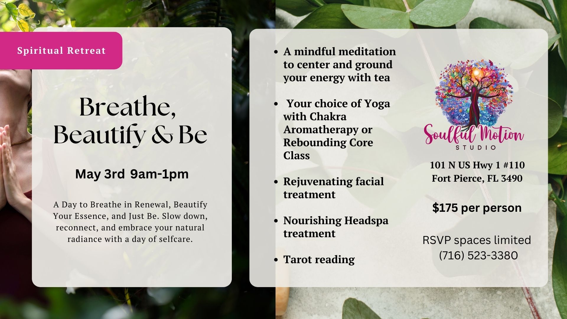 spiritual retreat in Fort Pierce at Soulful Motion Studio