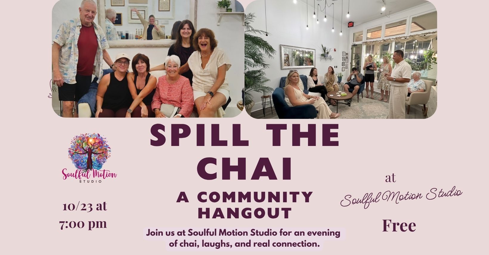 spill-chai-event- community get together at soulful motion studio