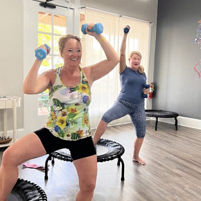 IMG_20250503_161811 Rebounding class for lymphatic flow with Sabrina during wellness retreat